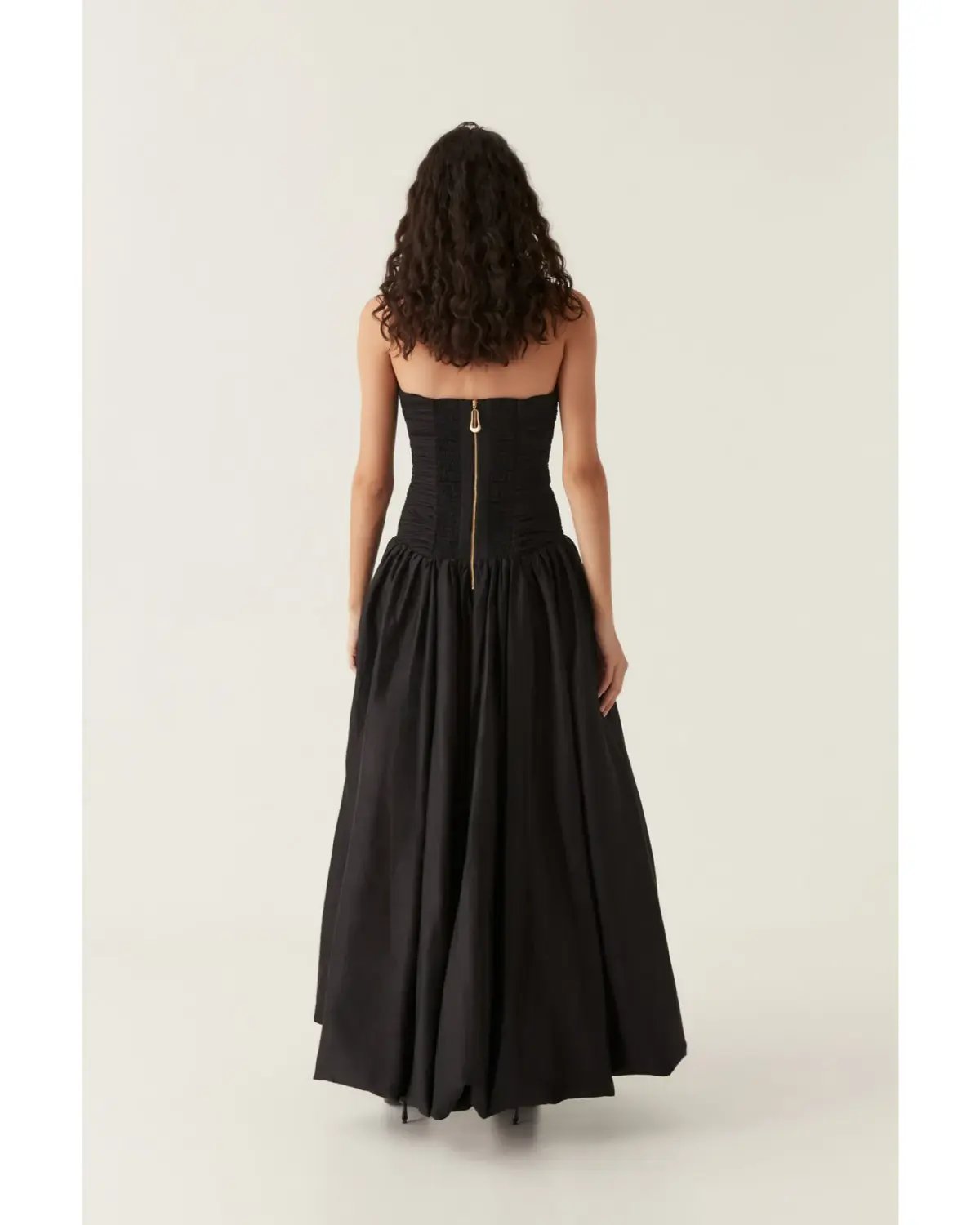 Aje Violette Bubble Hem Maxi Dress Black Size AU 6 photo 4