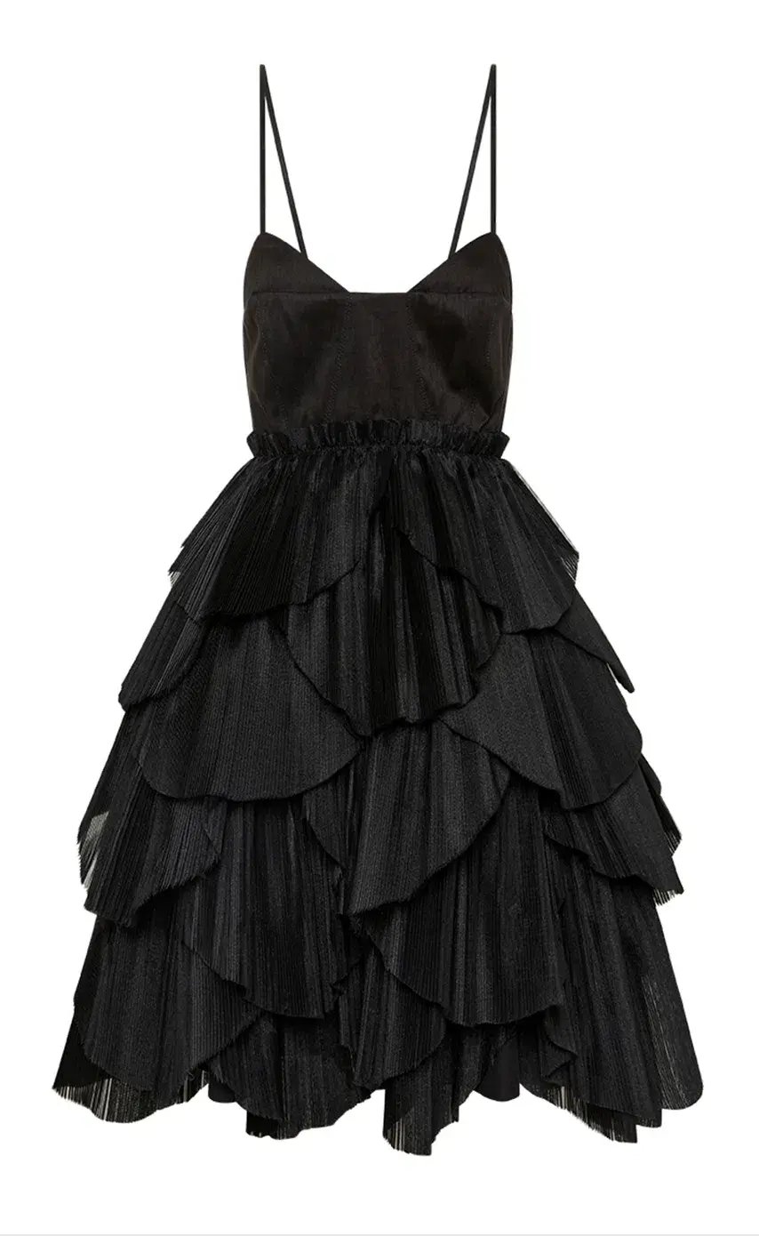 Aje Elise Pleat Mini Dress in Black Size 10 AU / 6 US photo 5