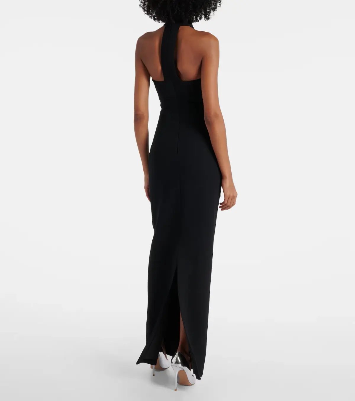 Rebecca Vallance Starlight Embellished Feather Trimmed Gown in Black Size AU 8 photo 2