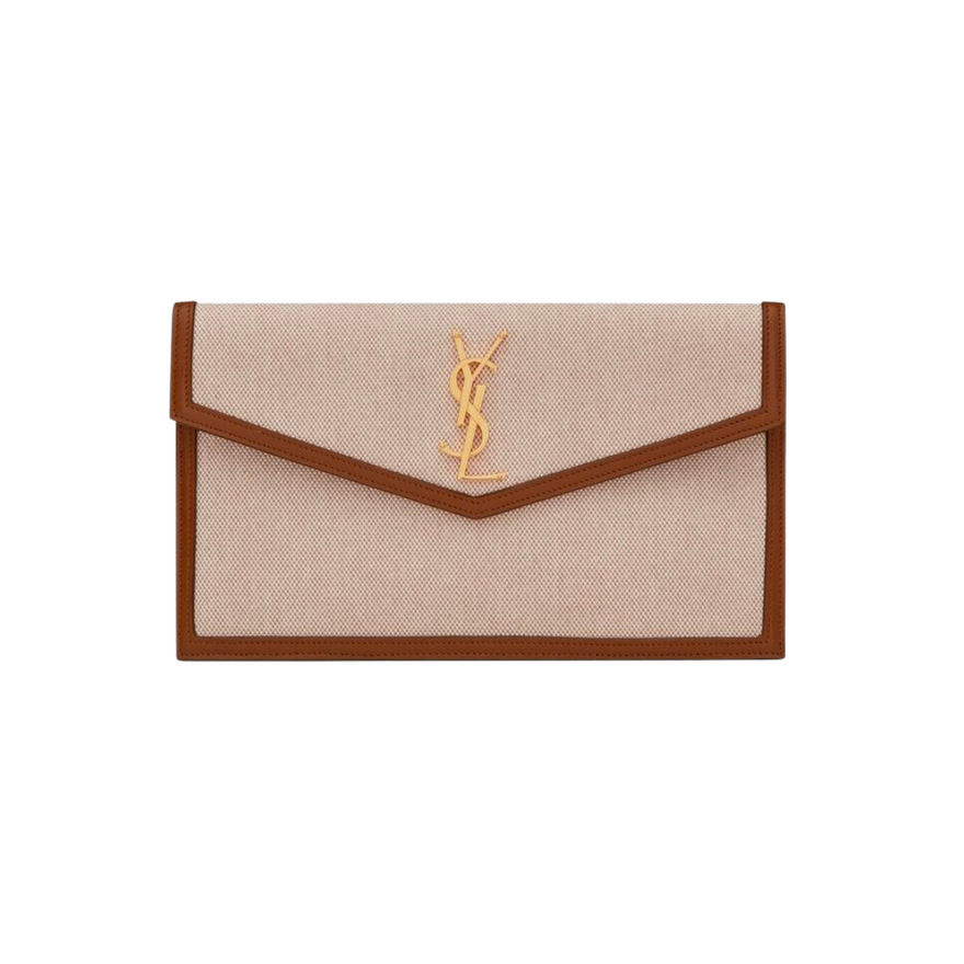 Saint Laurent Uptown Canvas Clutch photo 3