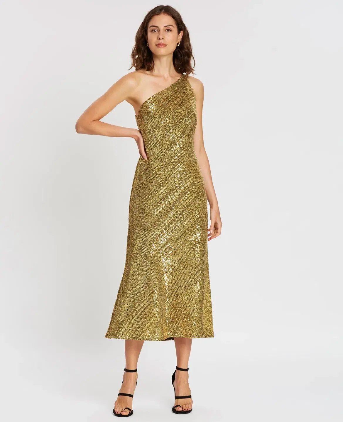 By Johnny Gold Girl Asymmetric Bias Dress Size 12 photo 2