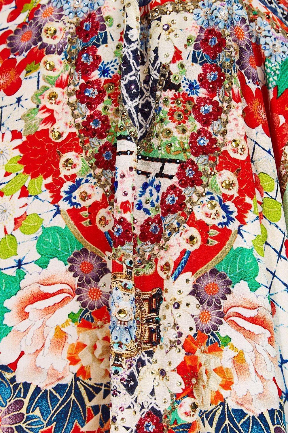 Camilla Geisha Girl Round Neck Kaftan One Size photo 13
