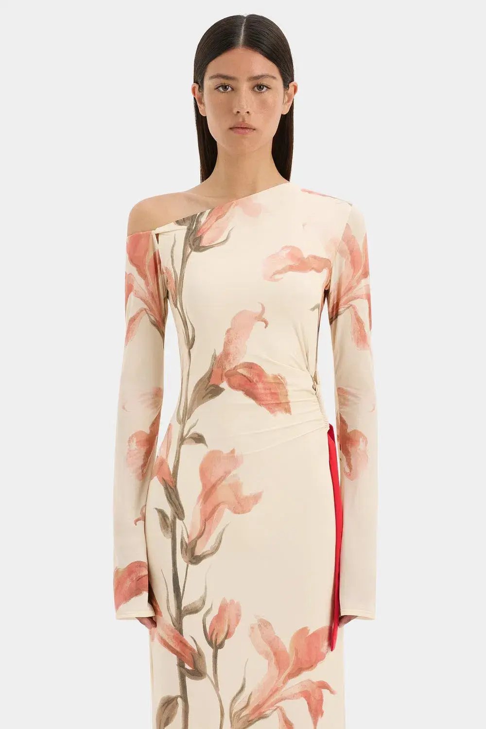 Sir The Label Hana Tie Maxi Dress Cream Size 8 photo 3