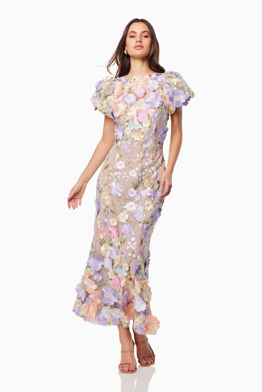 ELLIATT ASTRAEA 3D LACE DRESS - MULTI photo 2