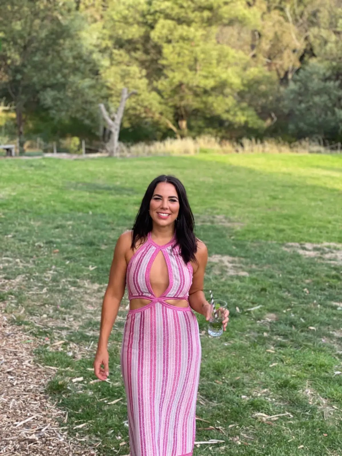 Suboo Beck Halter Cut Out Dress Pink Size XS photo 2