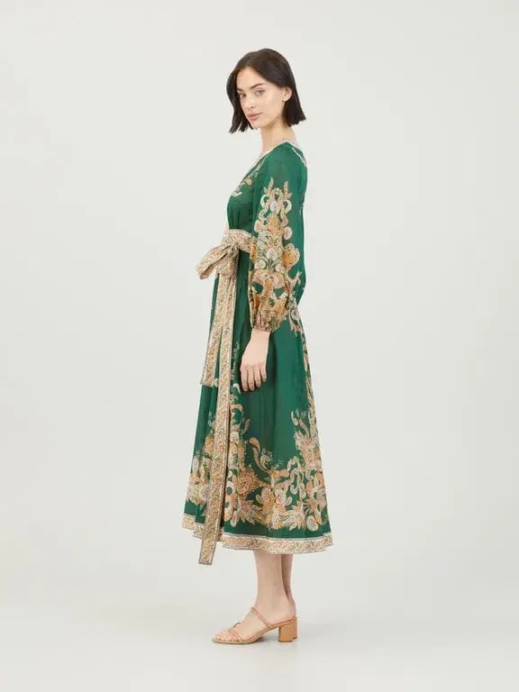 Zimmermann Devi Midi Wrap Green Size AU 4 / AU 16 photo 2