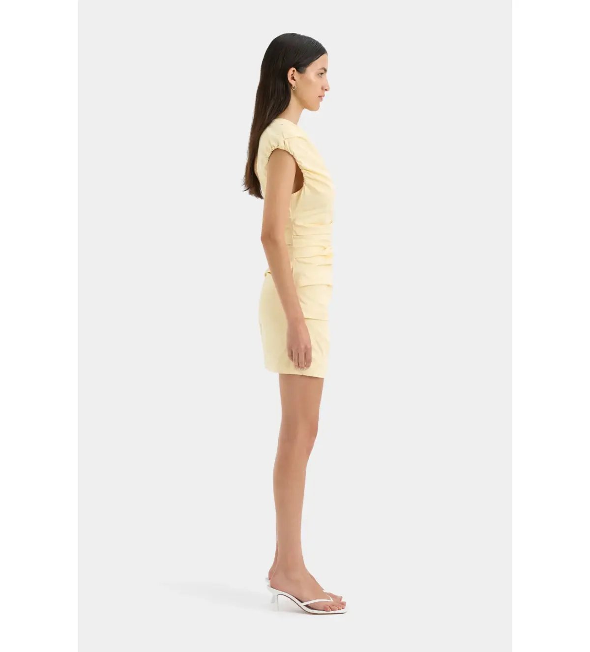 Sir the Label Azul Gathered Mini Dress in Butter Size 0 / AU 6 photo 4