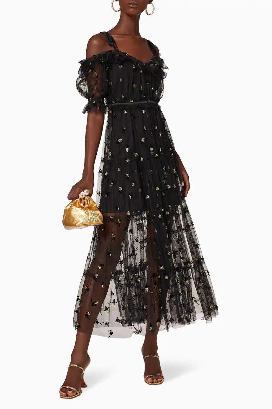Alice McCall Moon Lover Midi Dress Black Size 8 AU photo 2