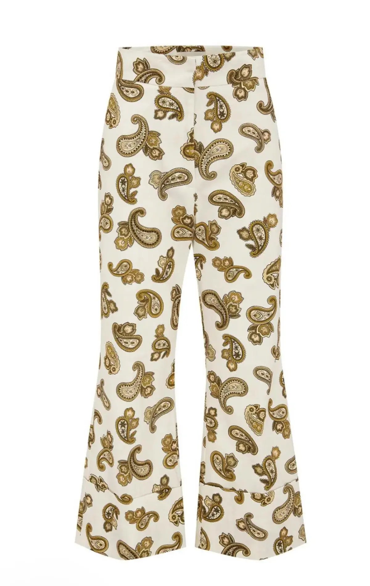 Alemais Mia Puff Blouse Size 8 & Crop Pant Size 12 Set in Cream Paisley photo 5