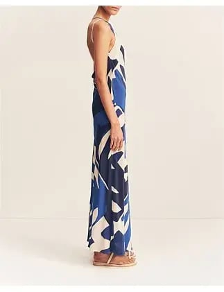 Edward Silk One Shoulder Cowl Maxi Dress Size 6/XS photo 8