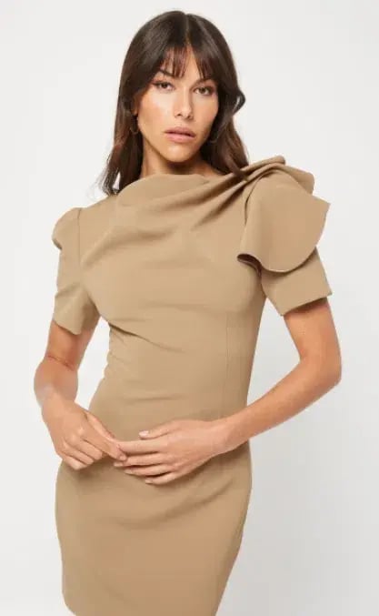 Mossman The Golden Hour Mini Dress Brown Size 8 photo 2