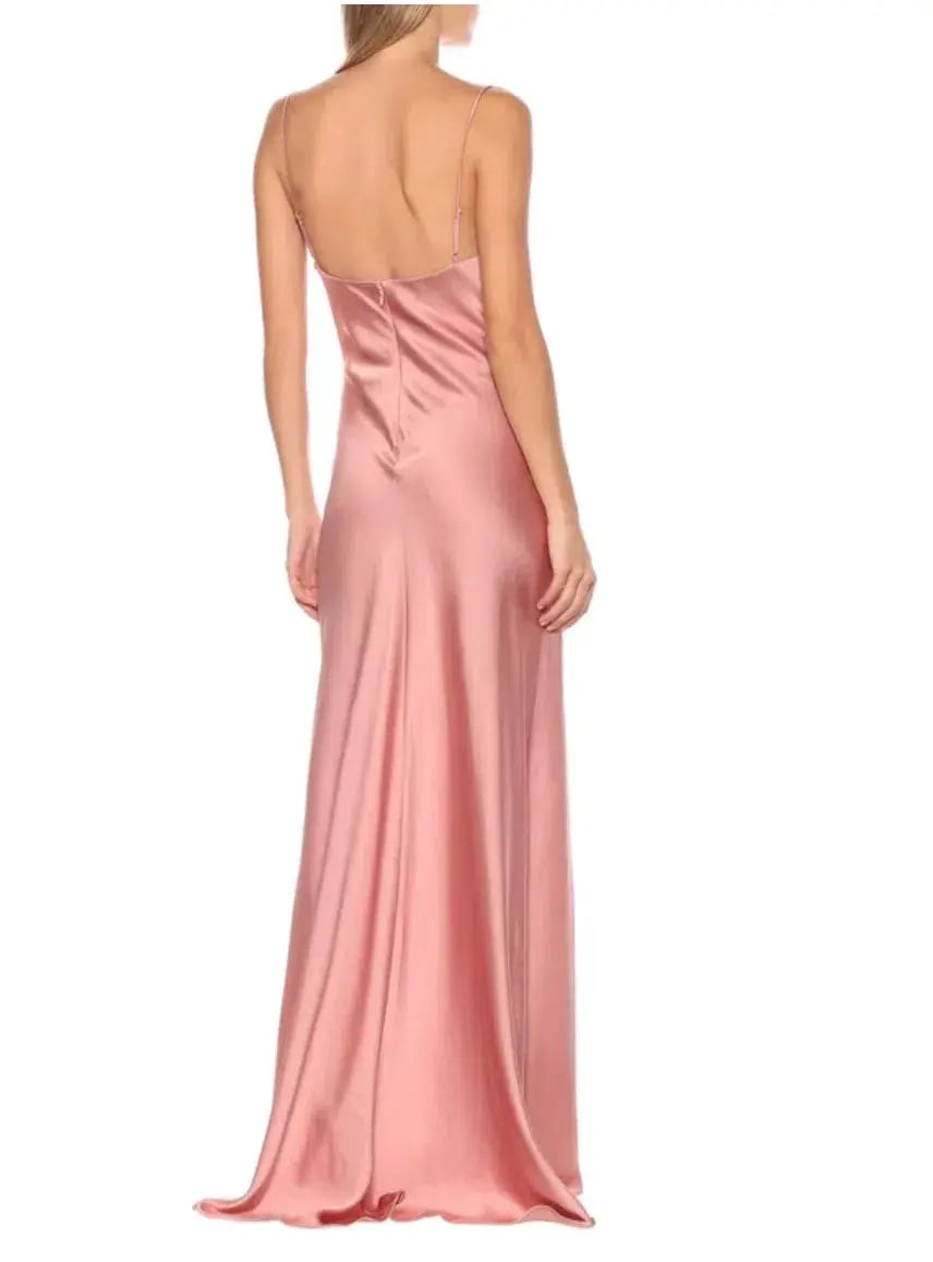 Jonathan Simkhai Satin Maxi Slip Gown Rose Size S (AU 8) photo 2