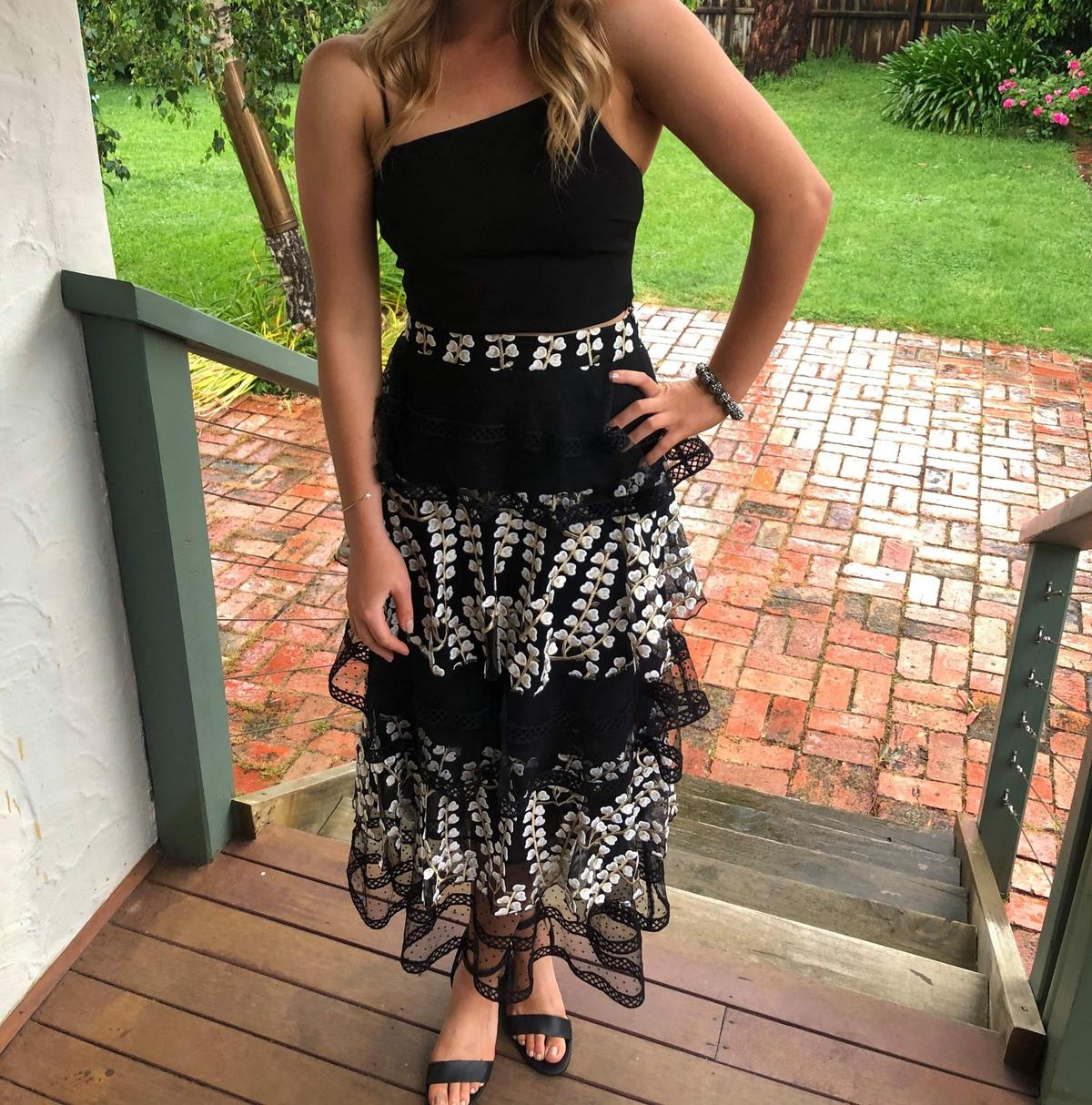 Mossman Night Blossom Skirt Print Size 8 photo 4