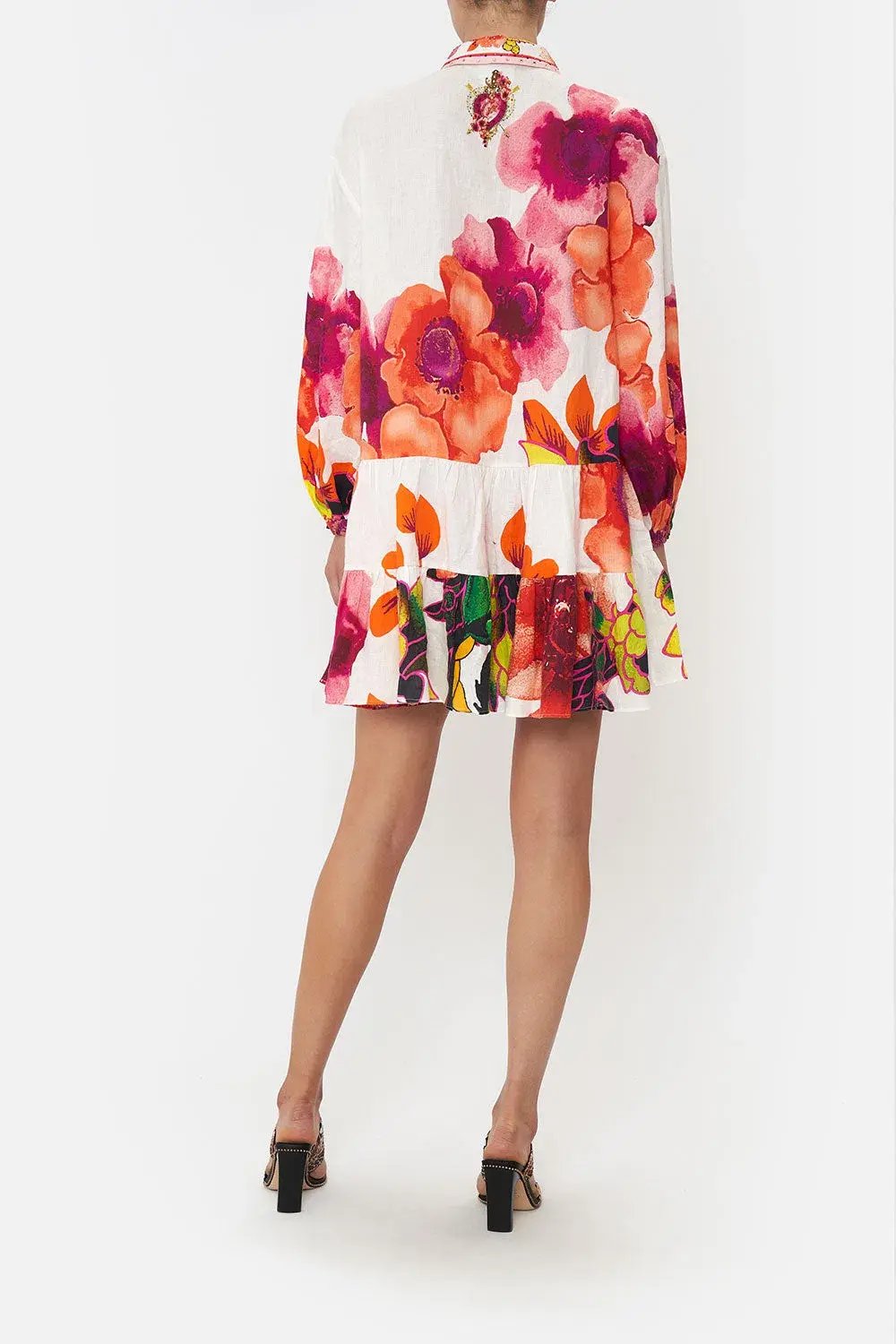 Camilla Pretty As A Poppy Tiered Shirt Dress Size L / AU 14 photo 3