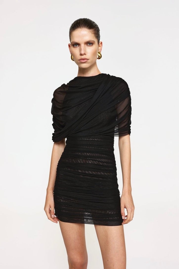 EFFIE KATS PHONEIX MINI DRESS - BLACK photo 4