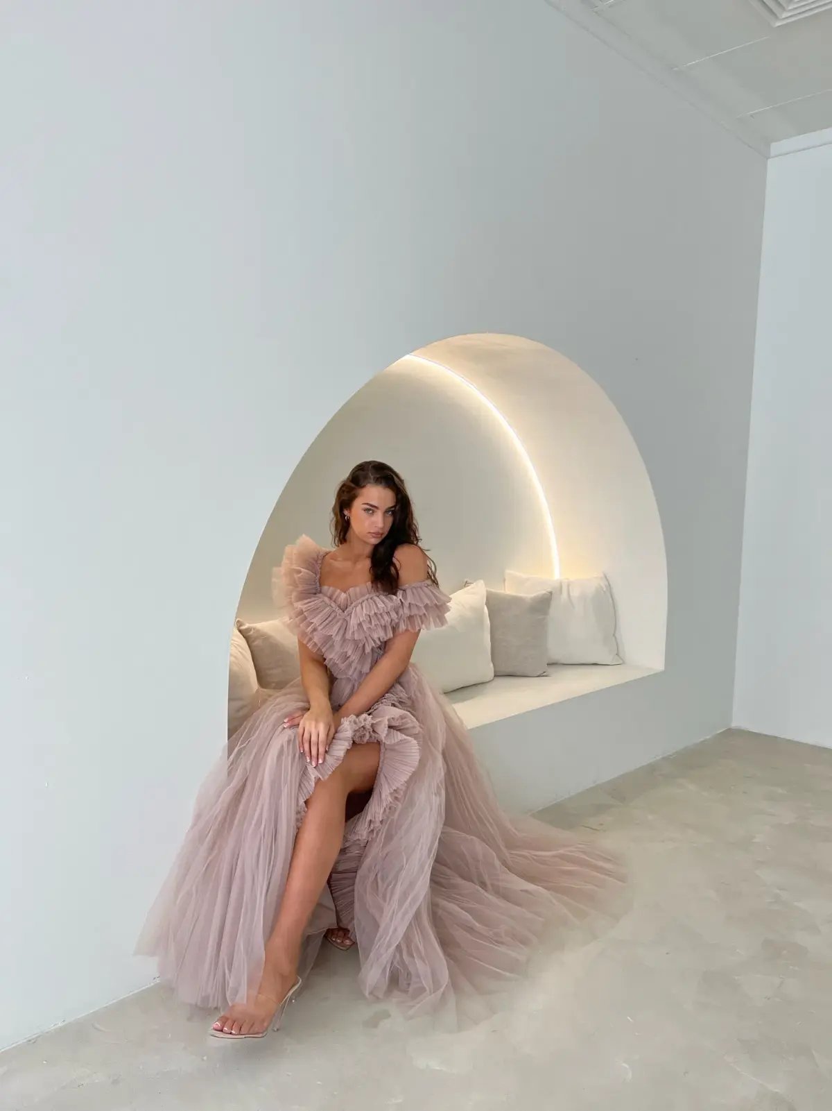 Tarik Ediz Patrice Dress Blush Size 10 photo 3