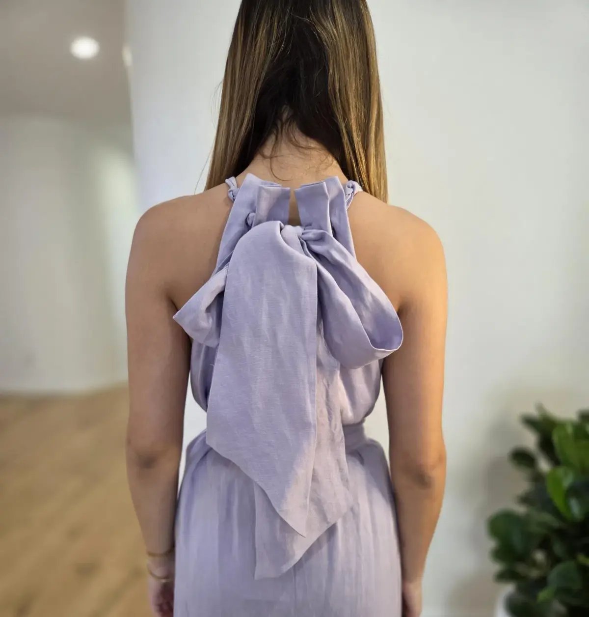 Aje Mariel Trapeze Midi Dress Lilac Size 10 photo 6