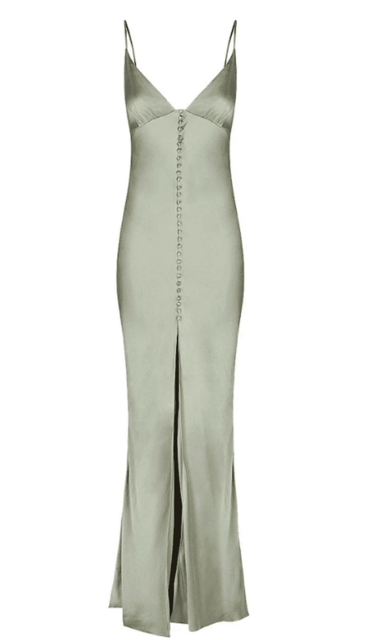 Shona Joy La Lune Bias Slip Dress in Sage photo 2