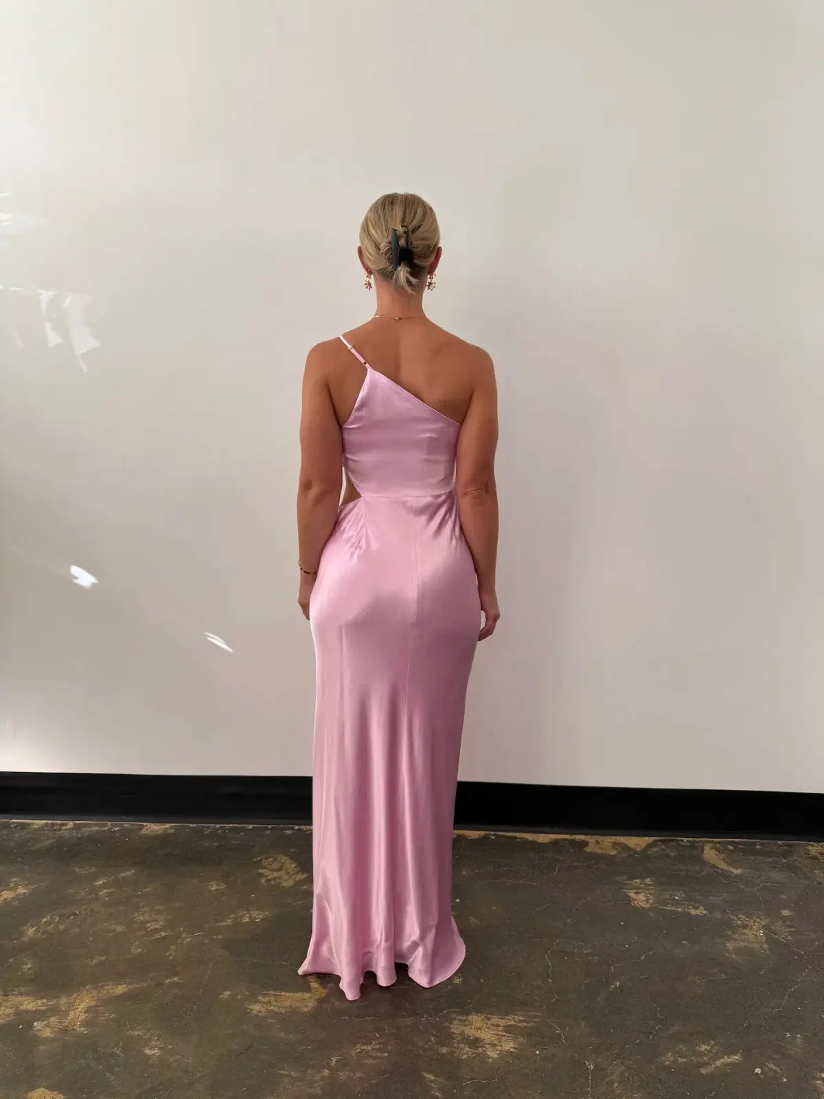 Shona Joy La Lune Asymmetrical Gathered Maxi Dress in Peony Size 14 photo 3