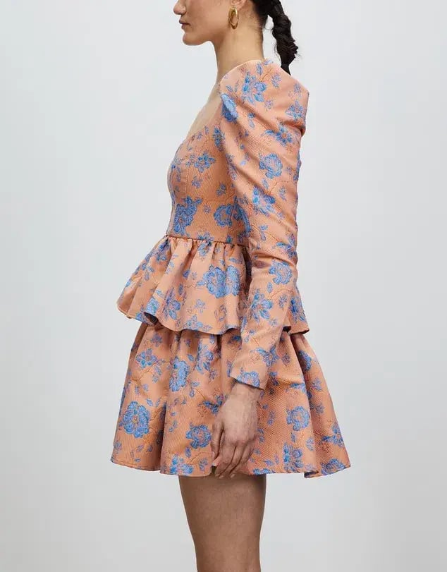 Nicola Finetti Lolly Mini Dress Multi Floral Size 10 photo 3