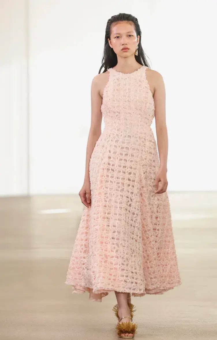 Aje Quintette Backless Midi Dress in Soft Pink Size 8 photo 6