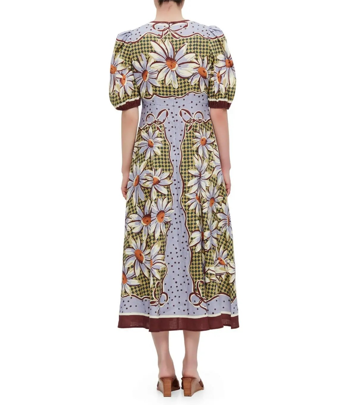 Alemais Daisy Linen Midi Dress Multi Size AU 12 photo 2