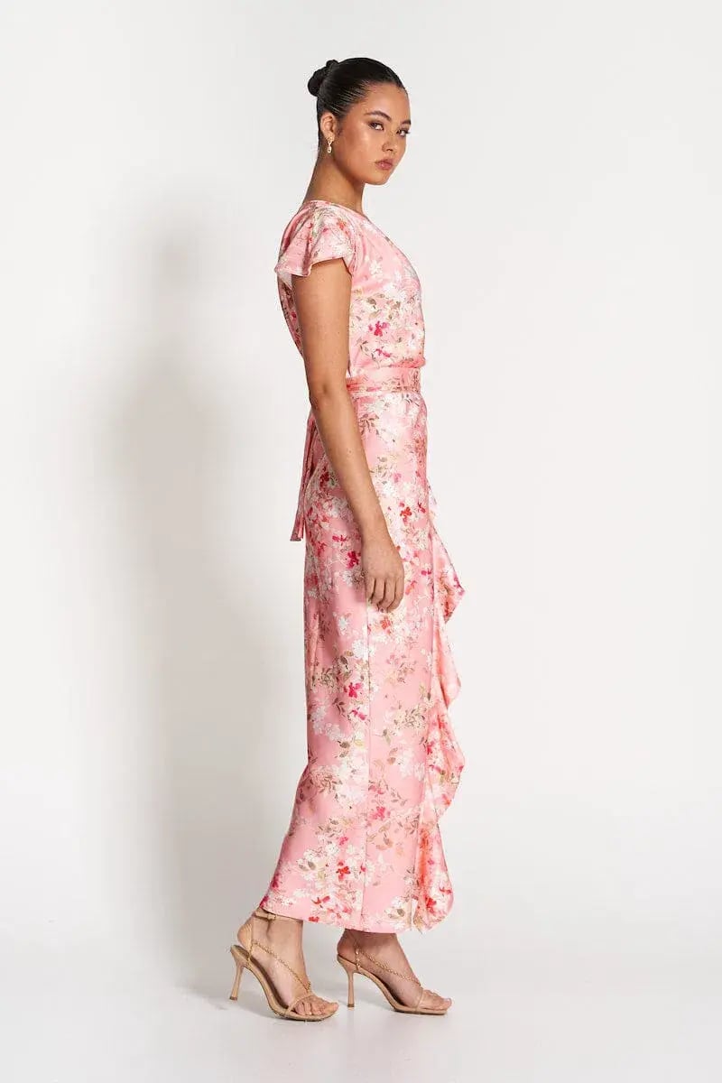 Sofia The Label Bloom Wrap Dress Pink Blossom Size 10 photo 2