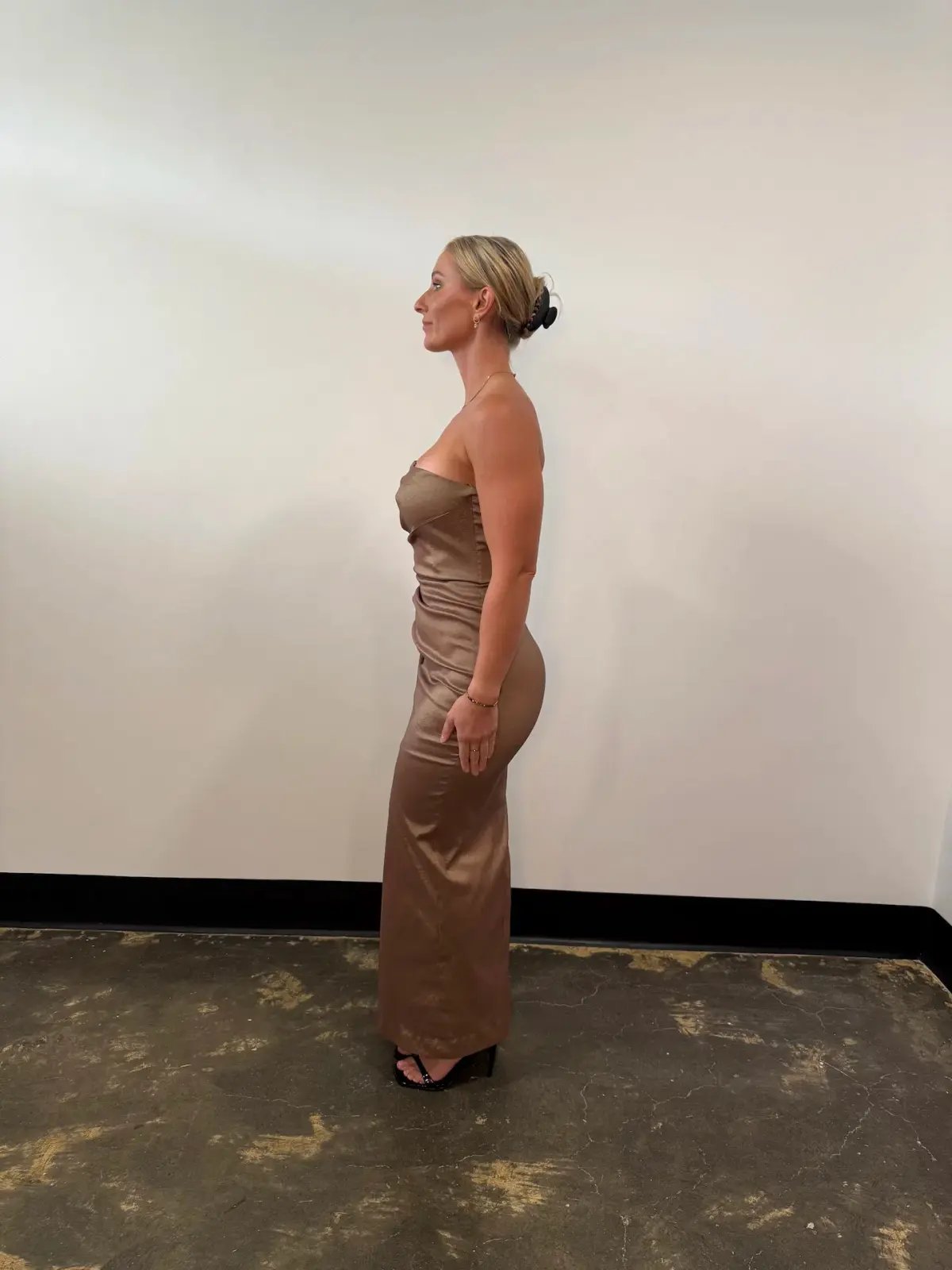 Elle Zeitoune Paulina Maxi Dress Cocoa Size 12 photo 2