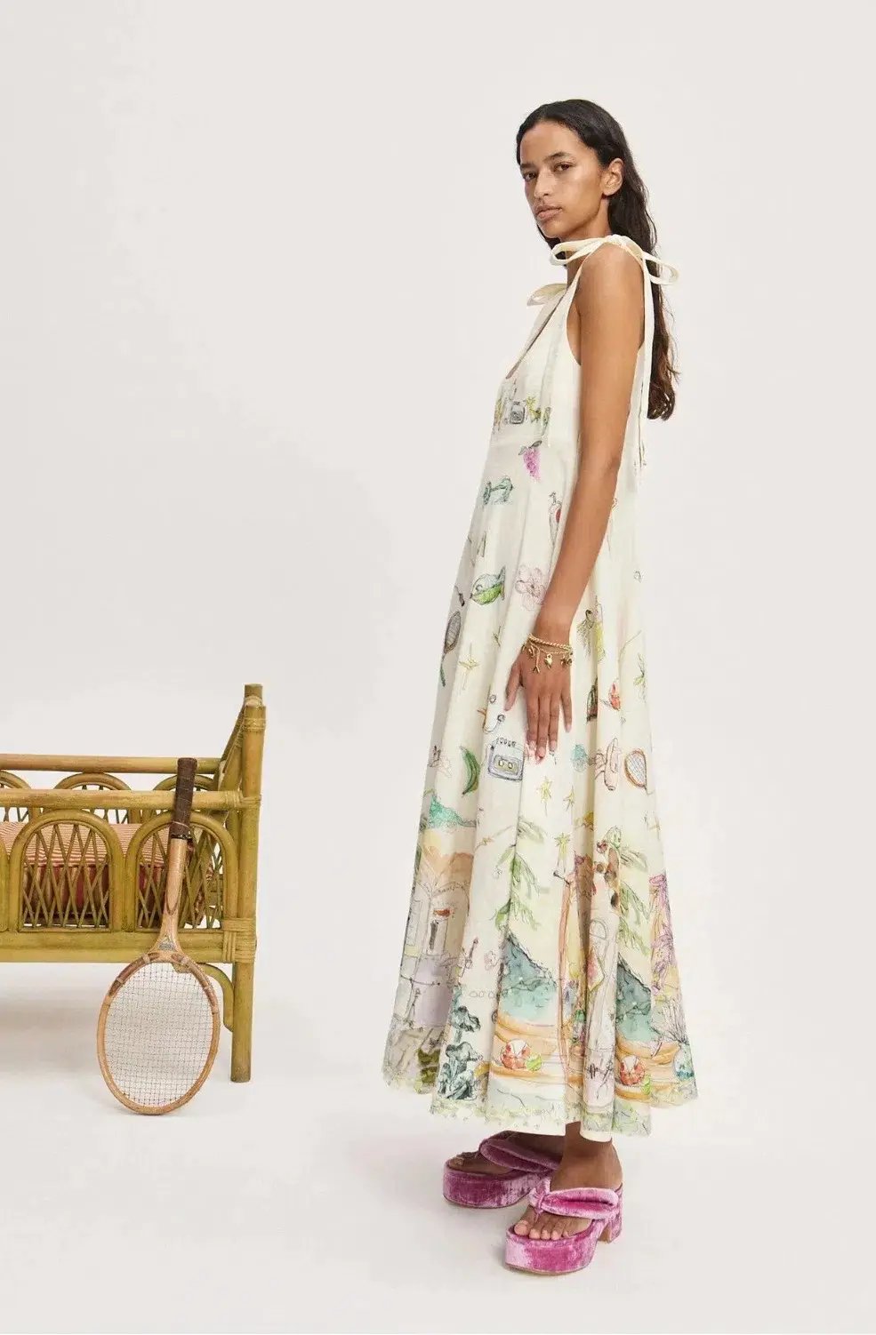 Alemais Anouk Sundress Size 8 linen with pockets photo 2
