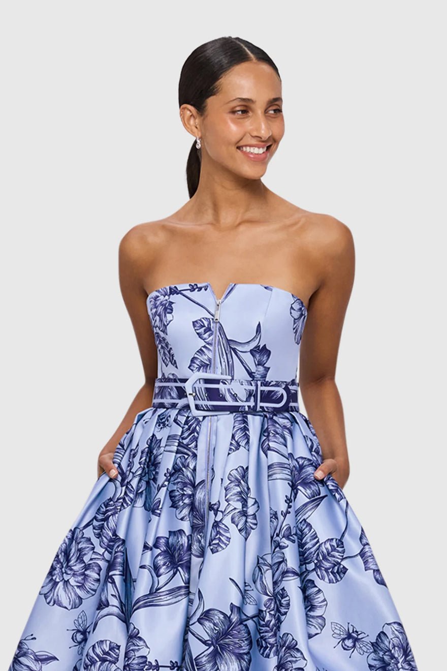 Leo Lin Norine Bustier Midi Dress - Hyacinth photo 4
