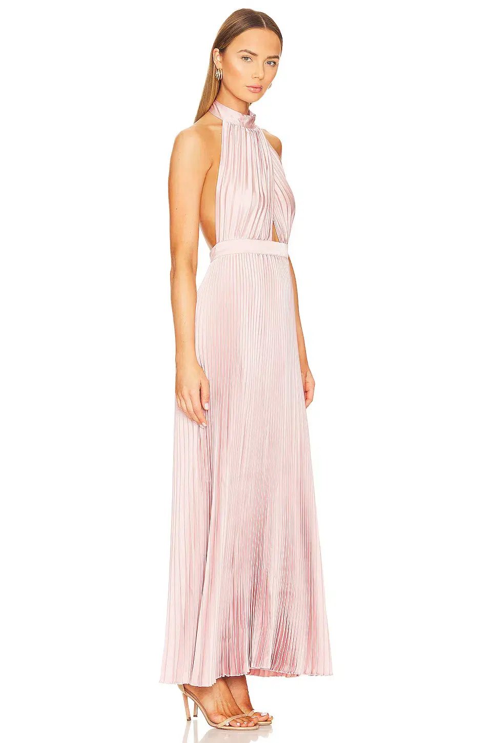 L'Idee Renaissance Split Gown Ballet Pink Size 6 photo 4