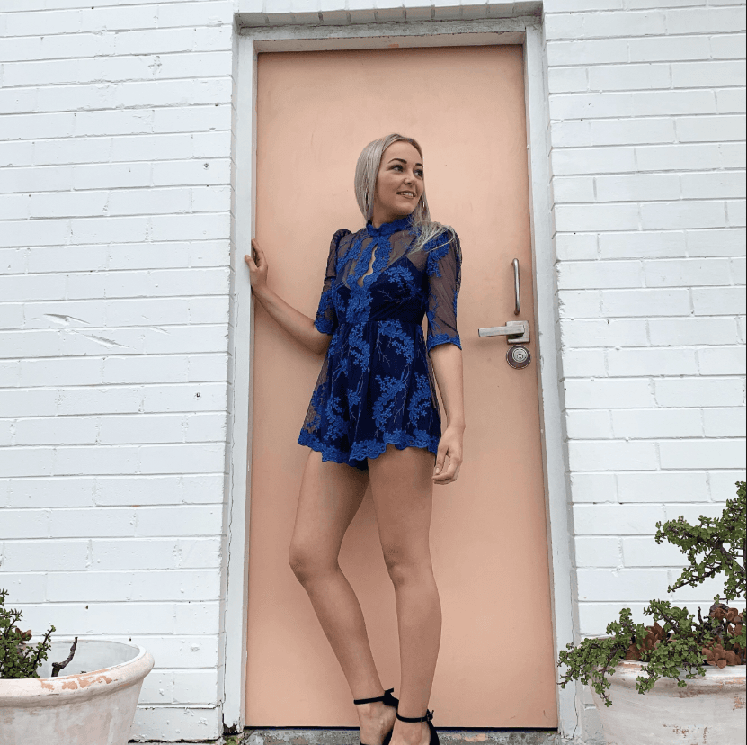 Alice McCall Honeymoon playsuit in indigo, size 8 photo 2