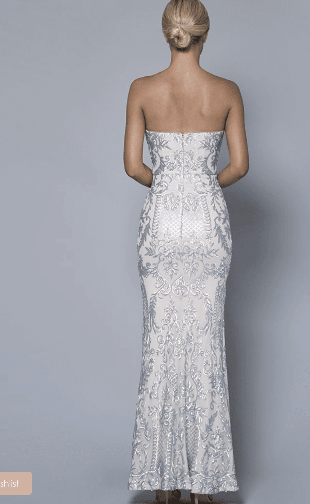 Sylvie Strapless Pattern Sequin Gown size 6 photo 2