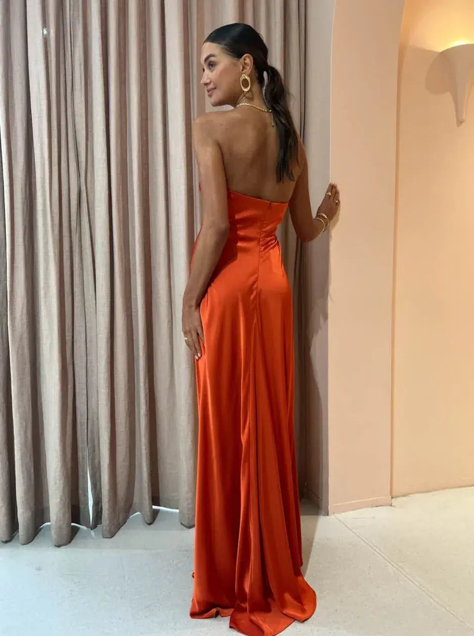 One Fell Swoop Tellus Maxi Dress Orange Size AU 6 photo 2