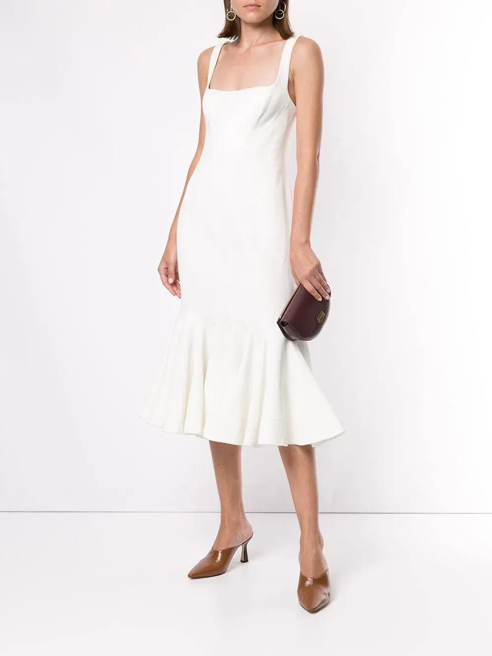 Acler Mawson Midi Dress White Size 12 photo 3