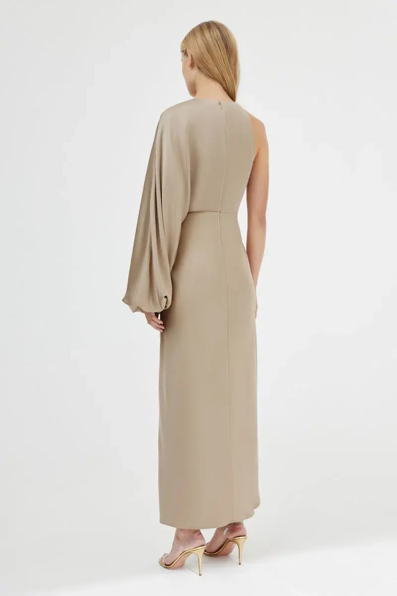 Significant Other Alessia One Shoulder Dress in Latte Size 14 photo 3