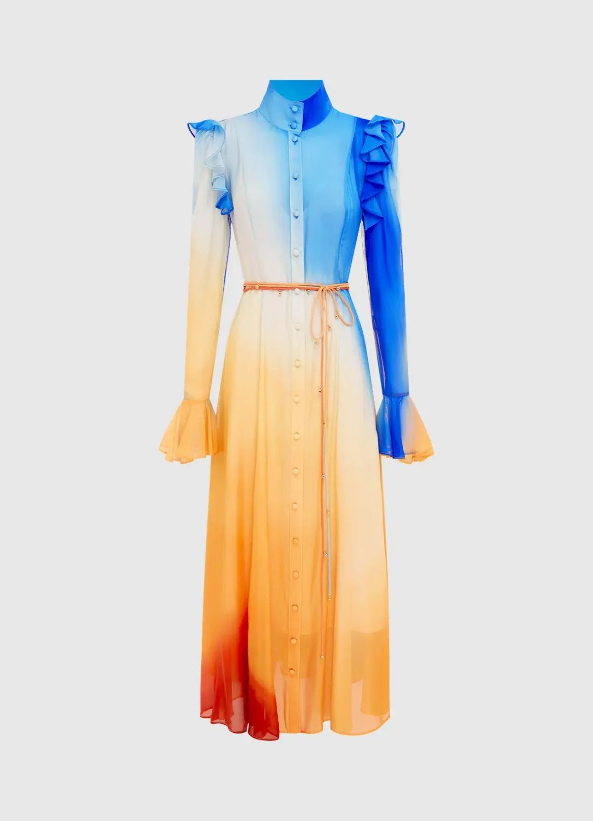 Leo Lin Katrina Butterfly Sleeve Midi Dress Enigma Size 10 photo 4