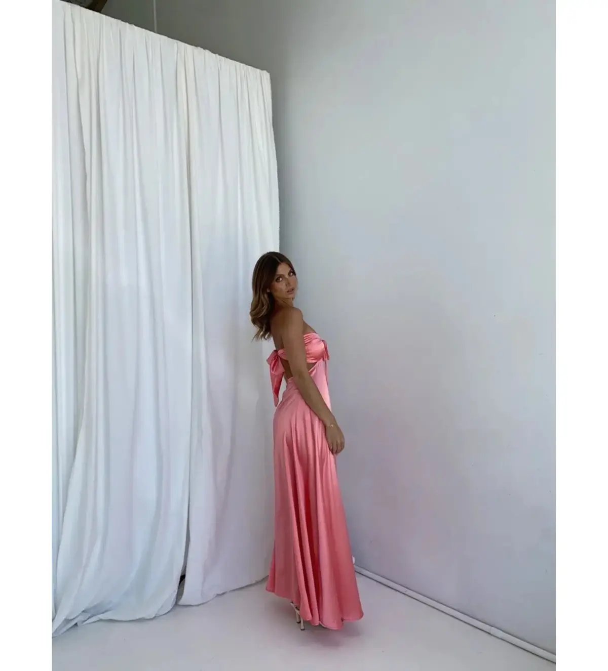 Lane + Sass Lucy Guava Gown Pink Size AU 8 photo 3