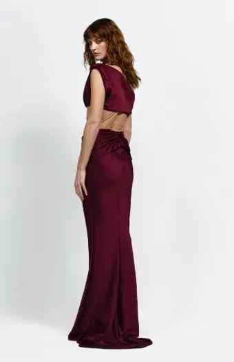 Effie Kats Perez Set Maxi Burgundy Size 10 photo 2