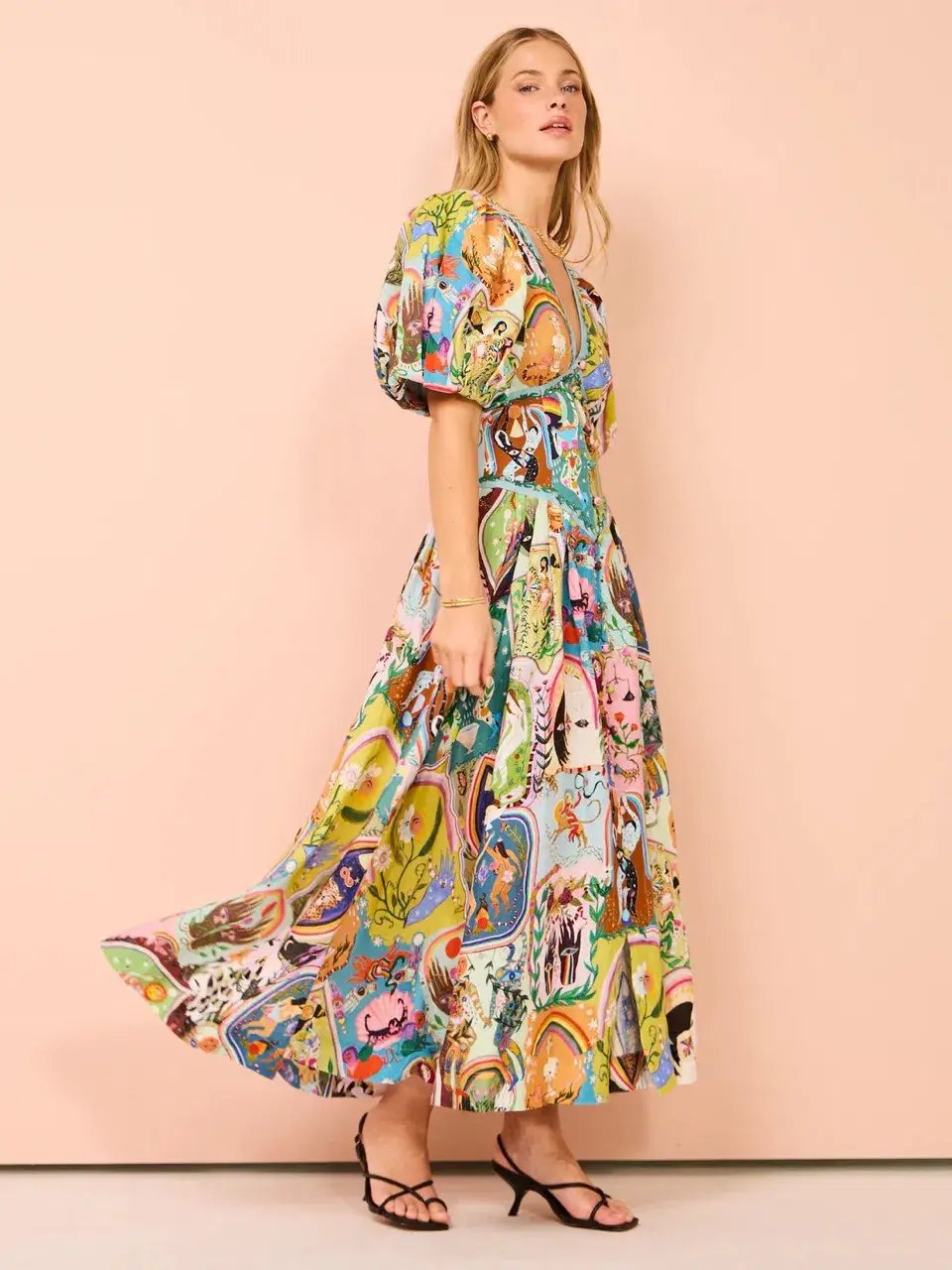 Alemais Evergreen Midi Dress Multi Size 8 photo 15