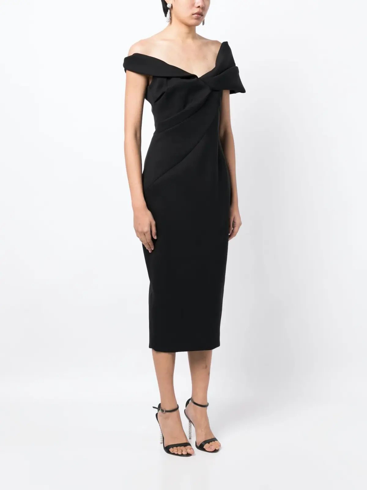 Rachel Gilbert Matteo Midi Dress In Black Size 2 / AU 10 photo 2