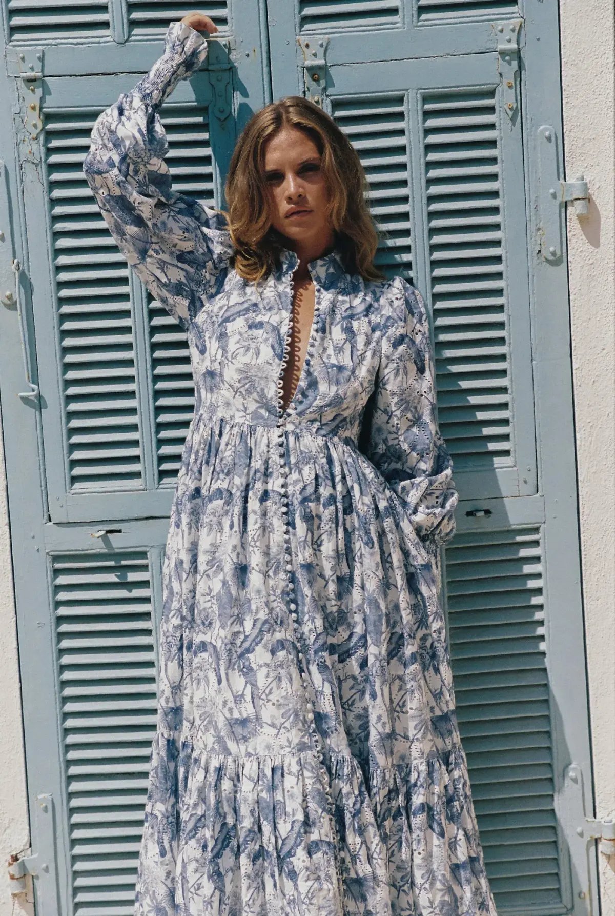 Palm Noosa Royal Flush Dress Jungle Blue Size 12 photo 3