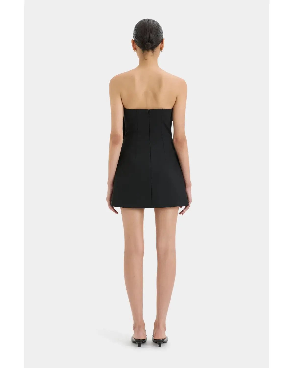 Sir The Label Leonardo Pleated Mini Dress in Black Size AU 10 photo 5