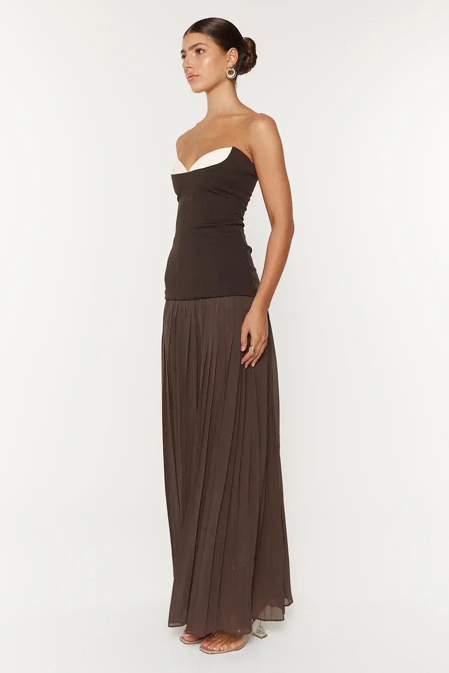 She Is Olla Espresso Nicolette Midi Dress in Brown Size 6 photo 2