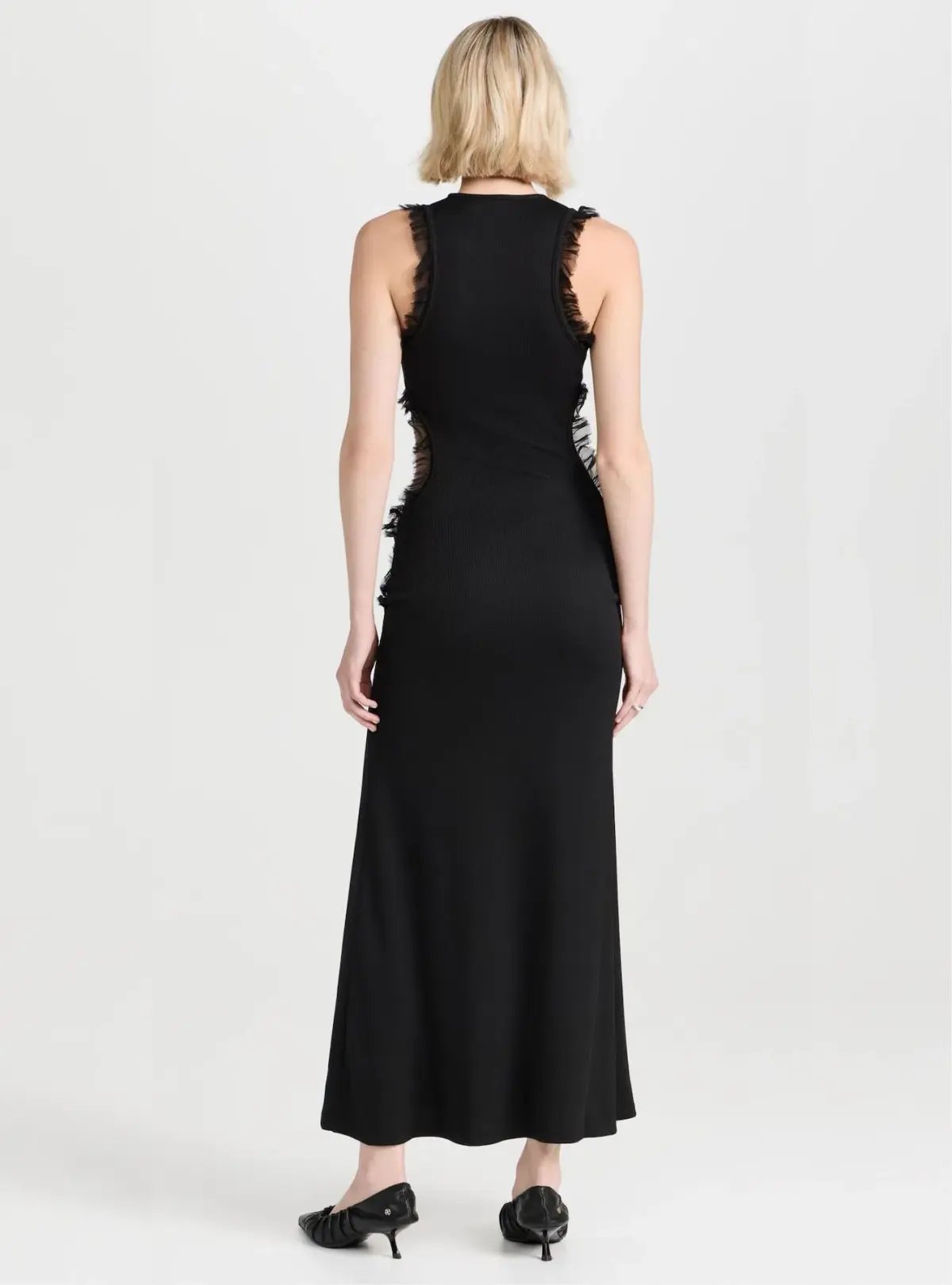 Christopher Esber Carina Plunge Dress Black Size 10 photo 3