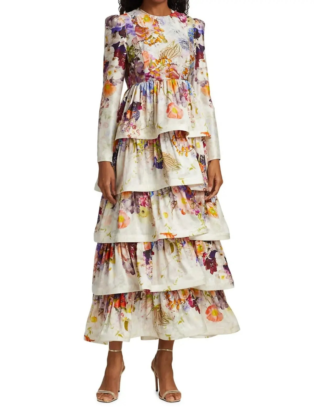 Zimmermann The Prima Tiered Gown in Floral Print Size 3 / AU 14 photo 2