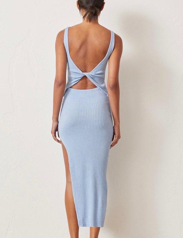Bec & Bridge Riviera Knit Midi Dress - Sky Blue (Original) - Size 8 photo 3