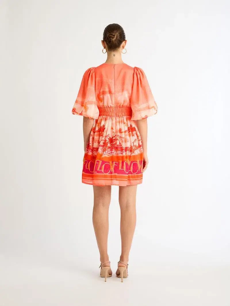 Sheike Love Boat Mini Dress Print Size AU 6 photo 3