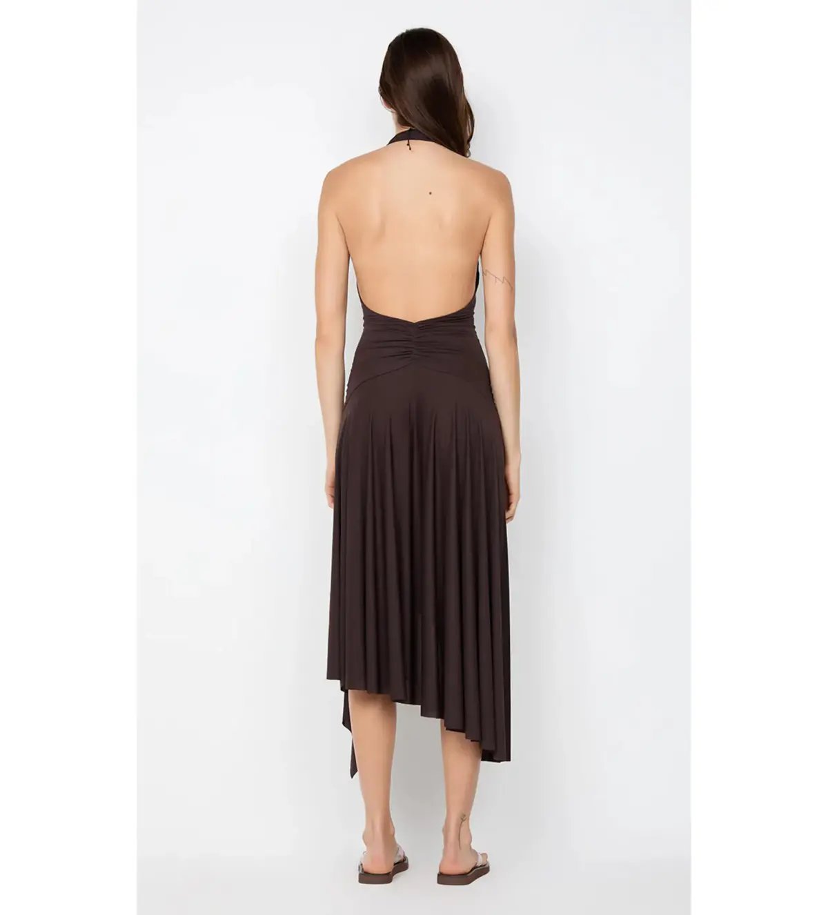 Bec & Bridge Nessie Halter Dress Dark Chocolate Size 10 photo 4