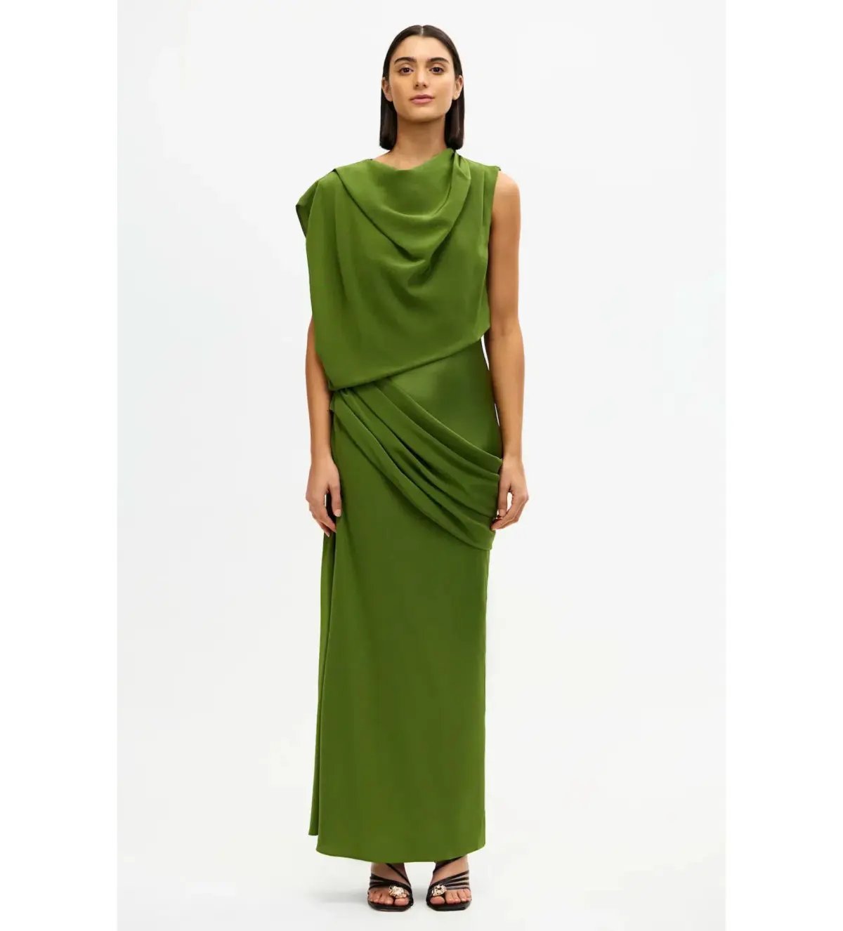 Acler Woodline Maxi Dress Fern Green Size AU 10 photo 4